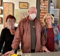 <p>Part of the VGE Gang - Christine, John and Peggy serving it up!</p>